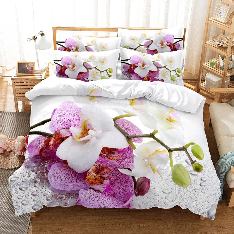 3D Printing House - Flowers Bedding Set Duvet Cover Set