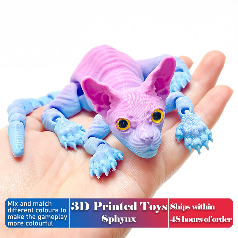 3D Printing Household Items - Realistic 3D Printed Sphynx Cat with