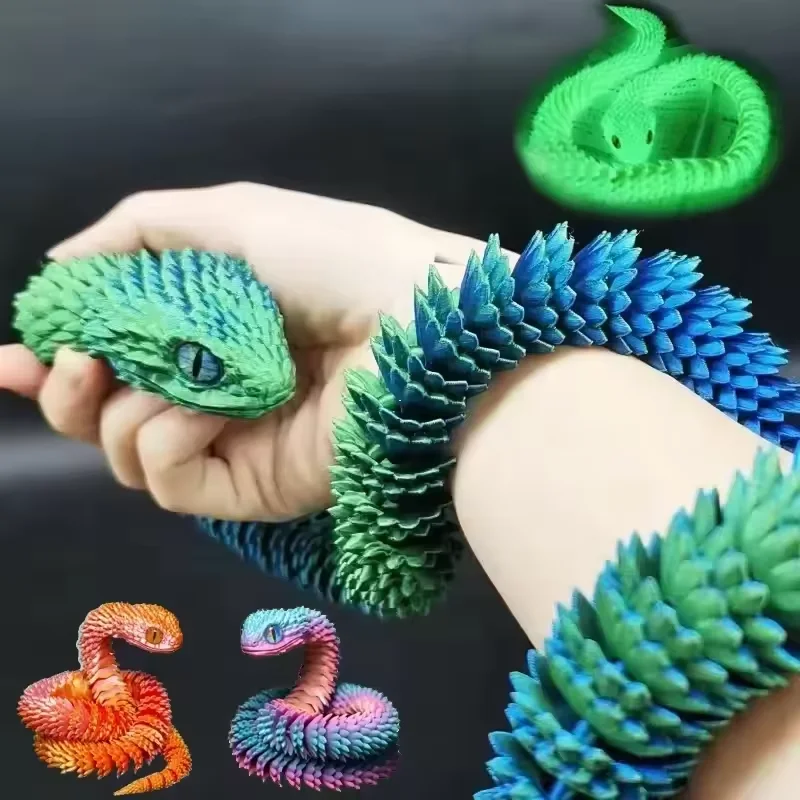 3D Printing Joint - 3D Printed Snake Movable Joint Fidget