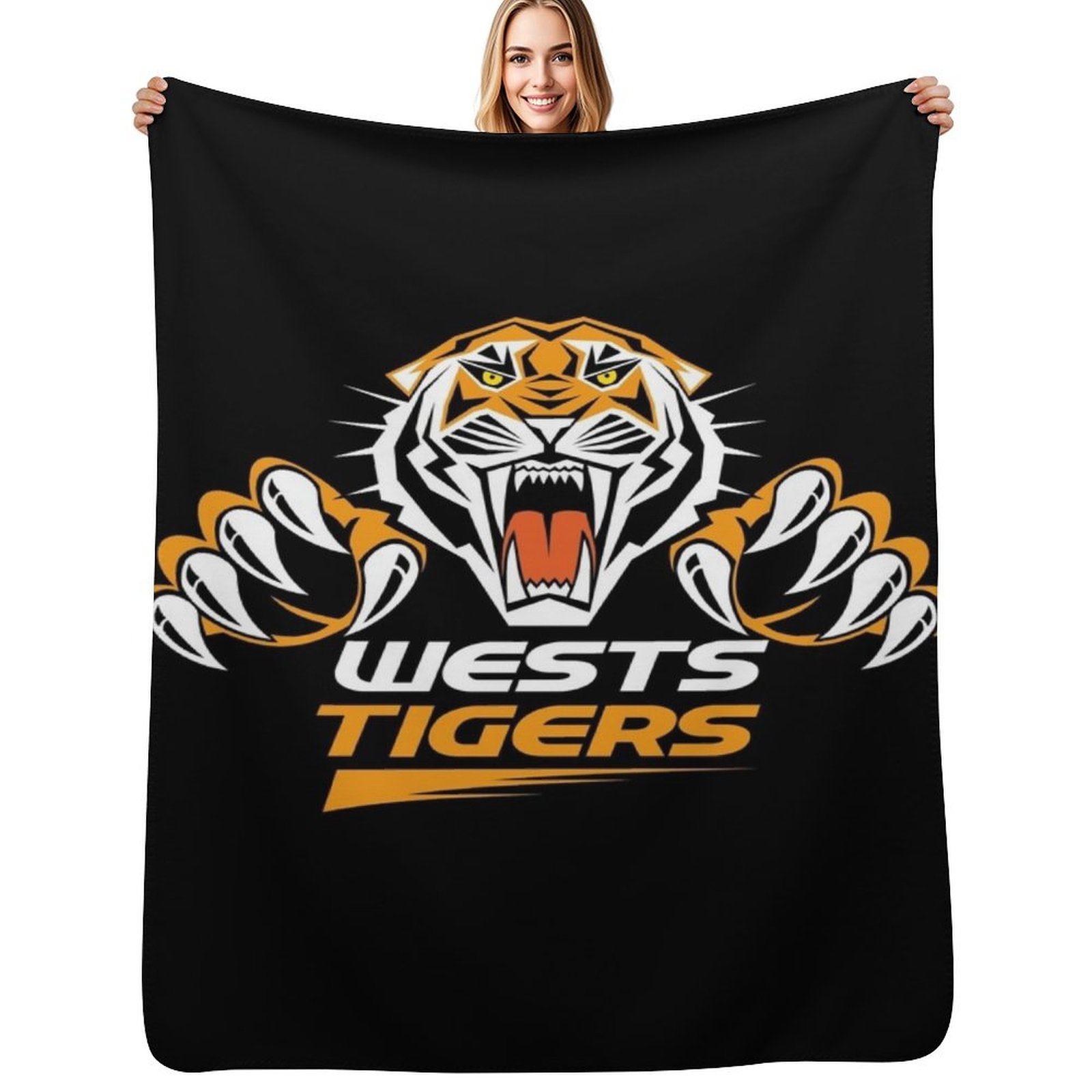 3D Printing Icon - New-Wests-Tigers-01-Icon Throw Blanket Durable Warm Blanket