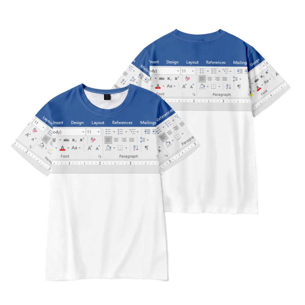 3D Casual Excel tshirt for Men - 3D Printing Design Software 评论和价格