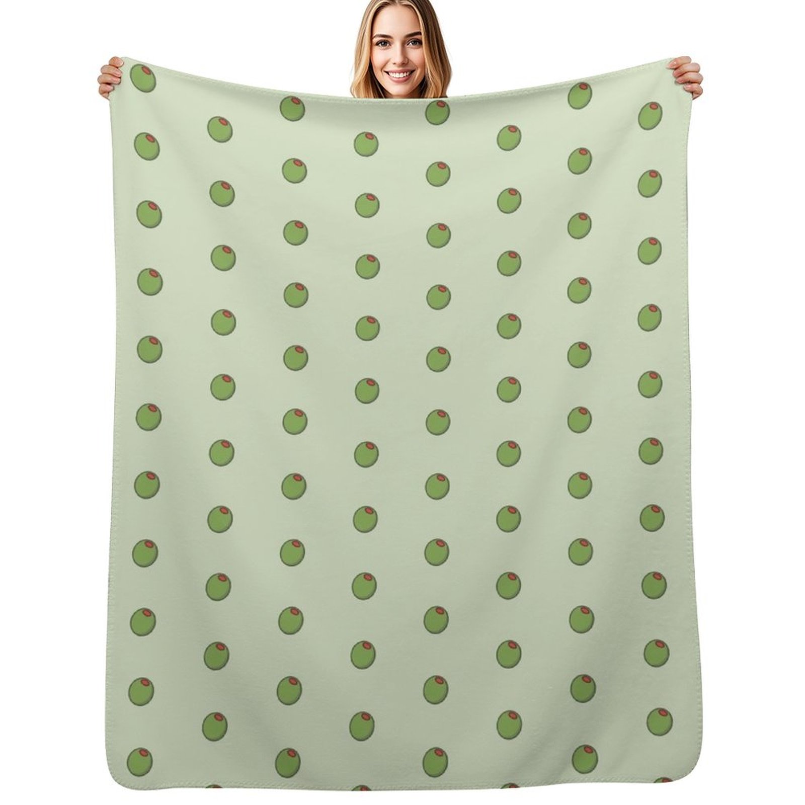 Cute Olive Icon on Green Throw - 3D Printing Icon 评论和价格