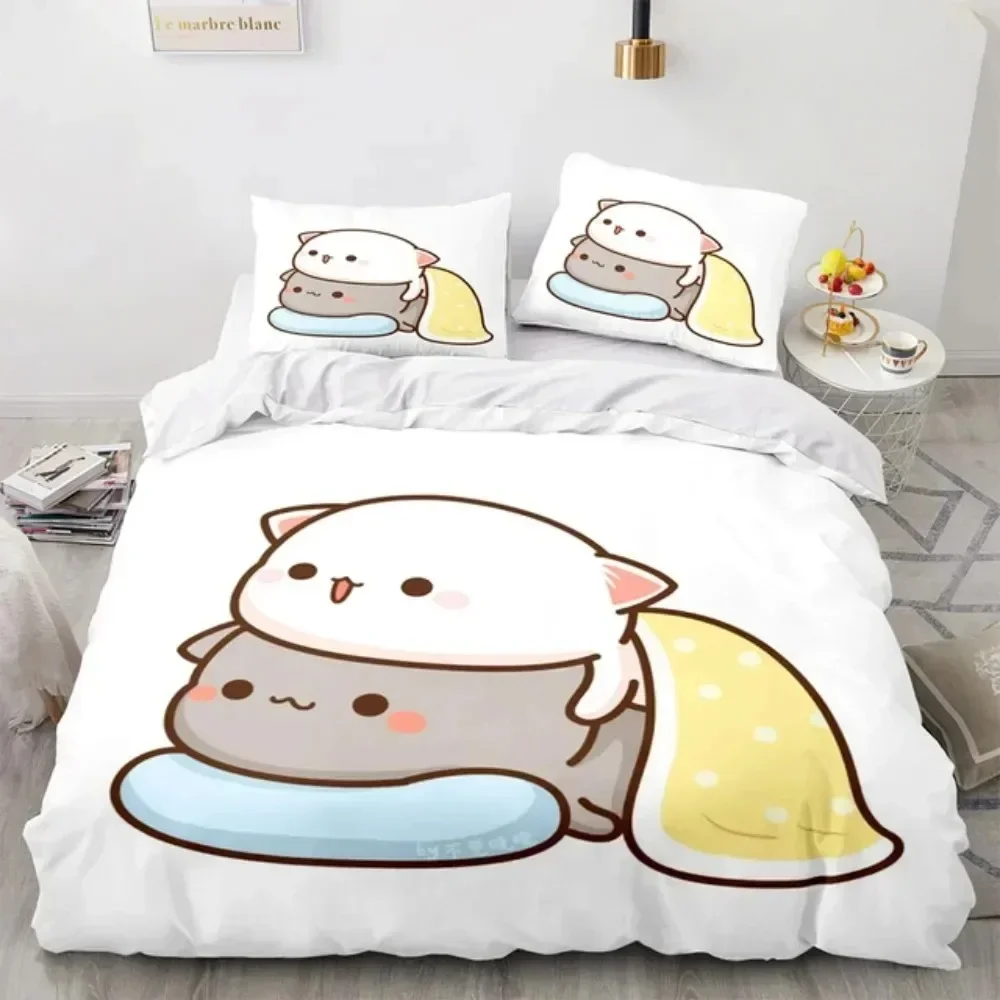 3D Cartoon Lovely Peach Cat Pr - 3D Printing Quilting 评论和价格