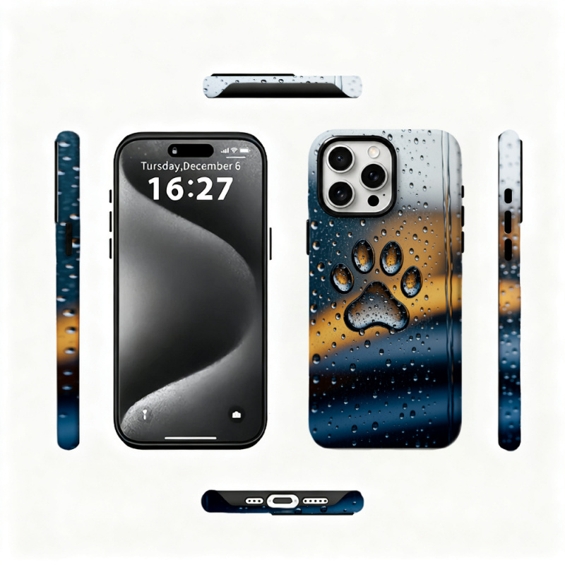 2 in 1 Paw Print Phone Case Fo - 3D Printing Quote 评论和价格