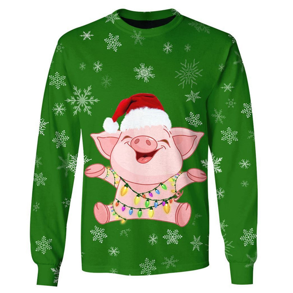 HX Funny Piggy Christmas Hoodi - 3D Printing Xmas 评论和价格