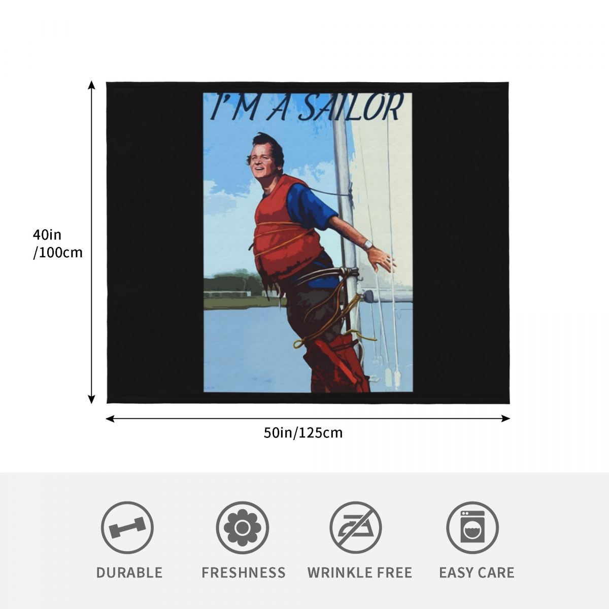Im A Sailor Bob Quote \t Throw - 3D Printing Quote 评论和价格