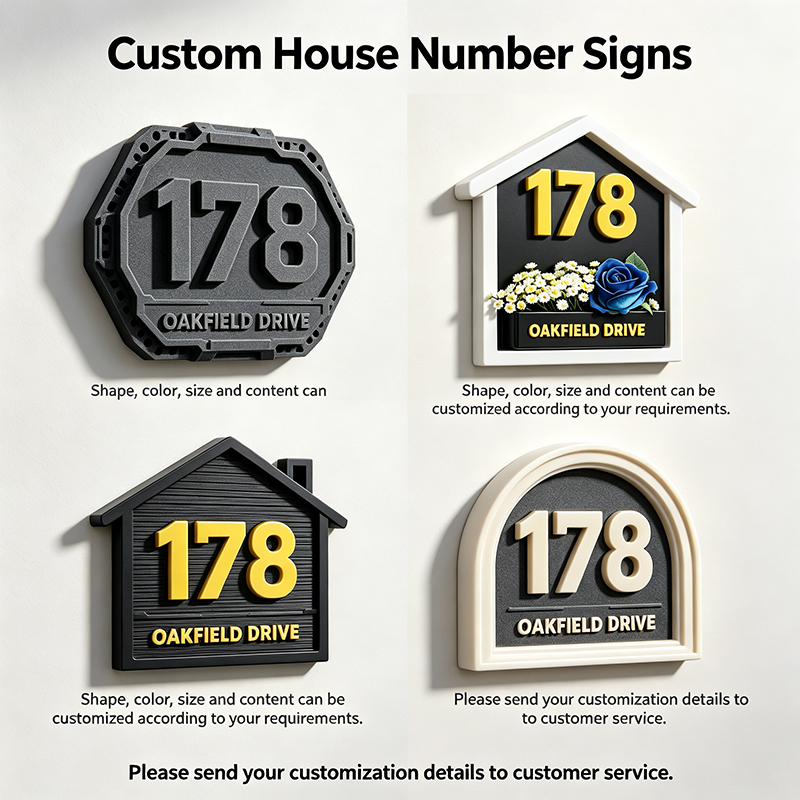 Custom 3D Printed House Number - 3D Printing House 评论和价格