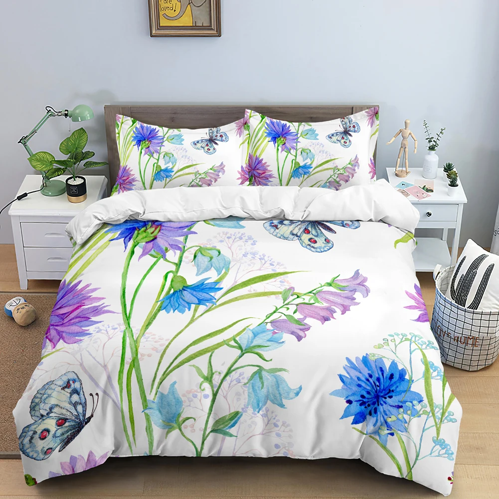 Butterfly Bedding Set 3D Flowe - 3D Printing Quilting 评论和价格