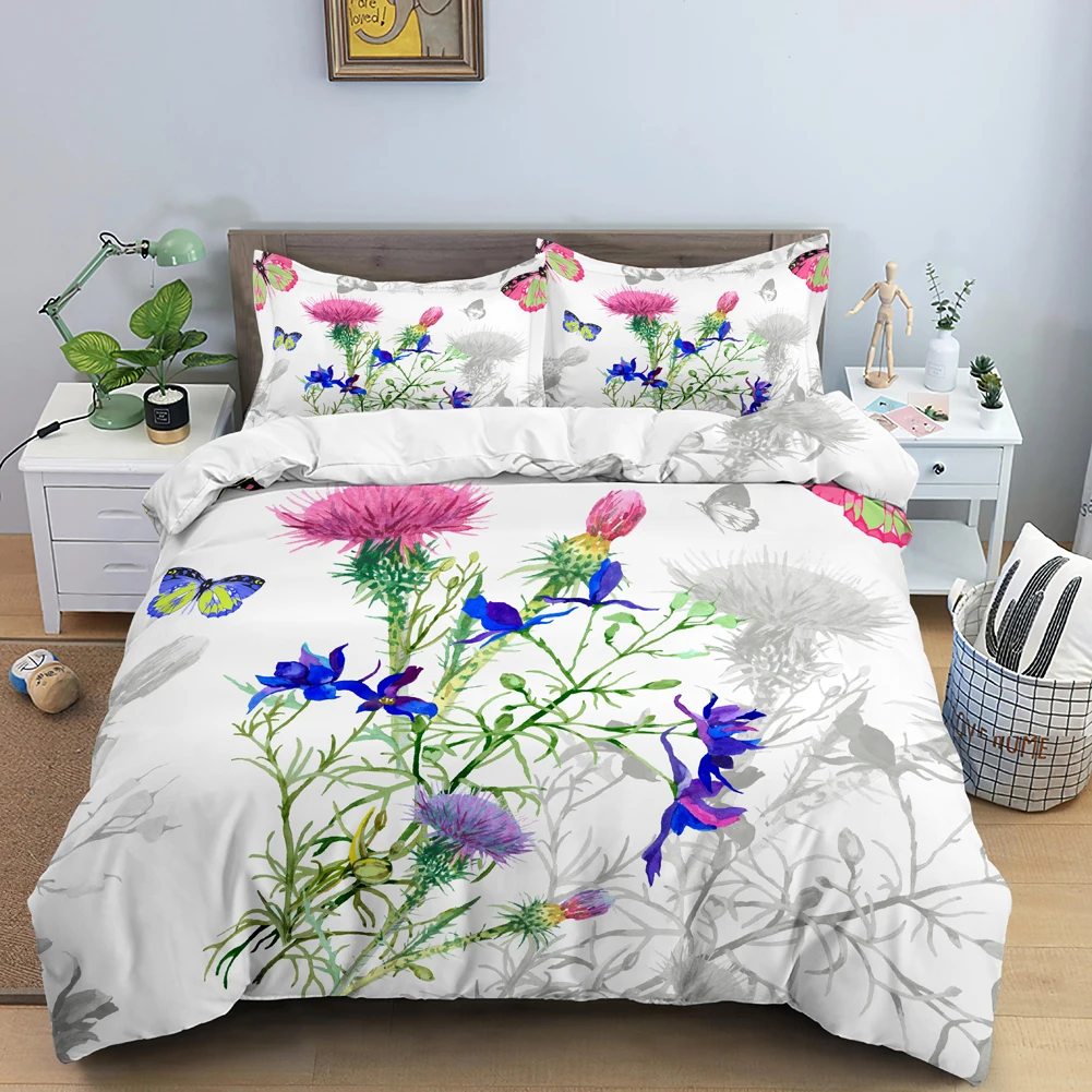 Butterfly Bedding Set 3D Flowe - 3D Printing Quilting 评论和价格