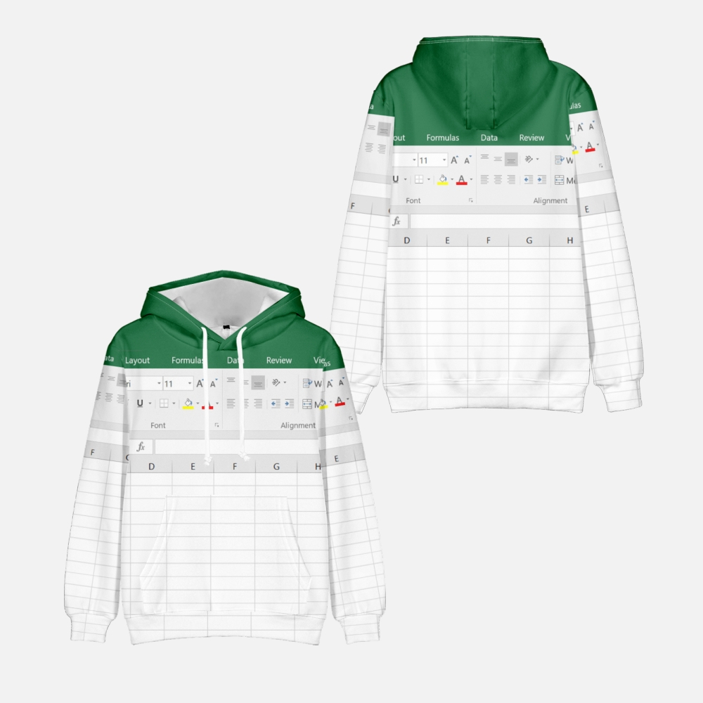 Casual Excel Hoodie For Men An - 3D Printing Design Software 评论和价格