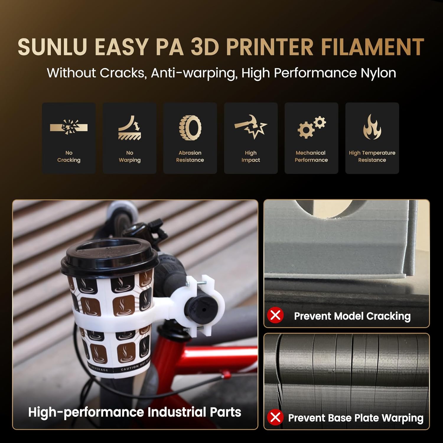 SUNLU 1KG Easy-to-Print Nylon  - 3D Printing Nylon 评论和价格